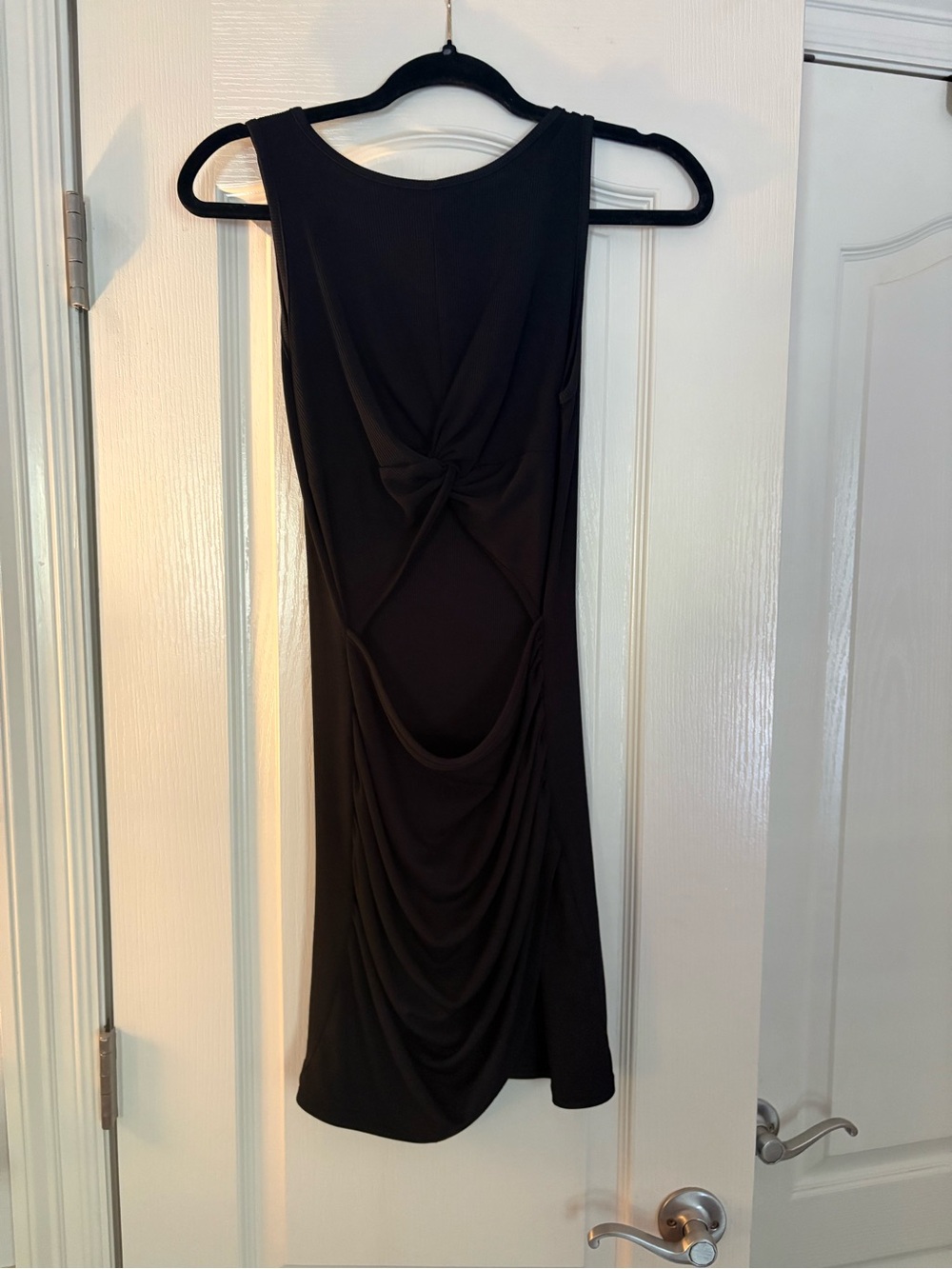 SHEIN Black Front Cut Out Twist Mini Dress
